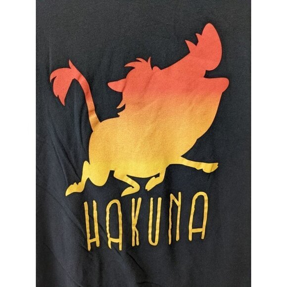Disney Hakuna Pumba Black Graphic Tee Medium - Picture 2 of 4
